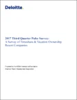 Cover page of a 2017 Deloitte report titled "Third Quarter Pulse Survey: A Survey of Timeshare & Vacation Ownership Resort Companies.