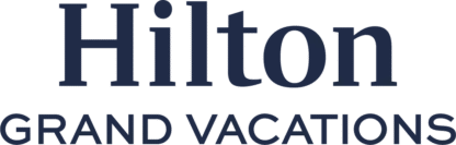 Hilton Grand Vacations logo with "Hilton" in large bold letters above "Grand Vacations" in smaller capital letters.