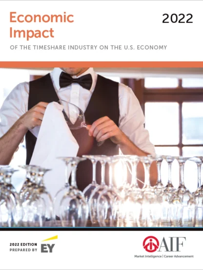 Cover of a report titled "Economic Impact 2022," featuring a bartender polishing glassware. Prepared by EY and AI F.