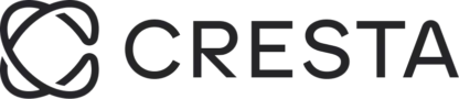 Cresta logo featuring a stylized "C" icon followed by the word "CRESTA" in bold, black capital letters.