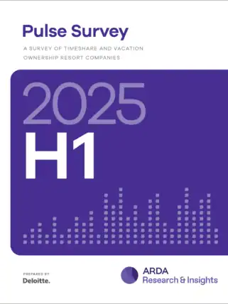 Cover page of the "2025 H1 Pulse Survey" by ARDA Research & Insights, featuring a purple color scheme, bar graph graphic, and Deloitte branding.
