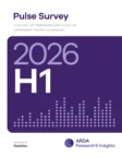 Cover of the “Pulse Survey 2026 H1” report by ARDA Research & Insights, featuring a purple chart graphic and prepared by Deloitte.