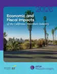 Cover of a report titled “2026 Economic and Fiscal Impacts of the California Timeshare Industry,” featuring palm trees, a road, and the Los Angeles skyline in the background.